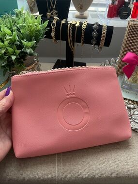✨💕Pandora Pink Embossed Zip Pouch - Women's Cosmetic Bag💕✨Jewelry Case NEW